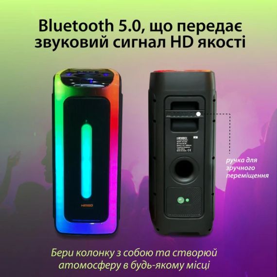 Акустика для вечеринок Kimiso QS-4228 с микрофоном и пультом ДУ BT/TF/USB/AUX 3000 Вт | Зображення 1