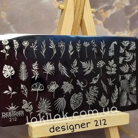 Пластина 212 для стемпінгу Designer Professional (12х6см)