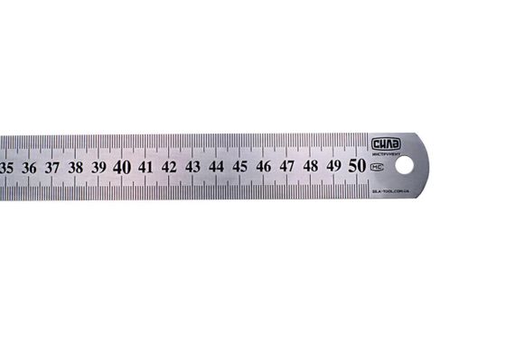 Линейка из нержавеющей стали 500мм х 0,6мм Стандарт СИЛА