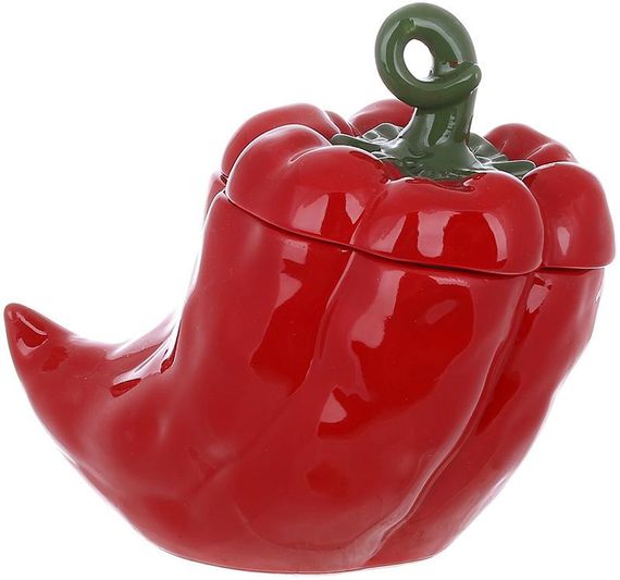 Банка керамічна "Pepper" 600мл, для сипучих продуктів, Червоний перець