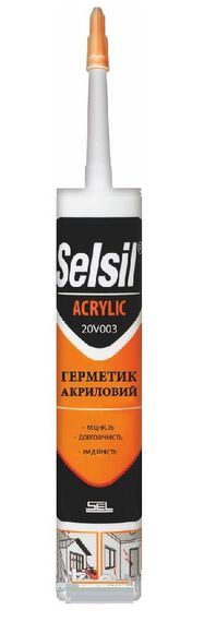 Герметик акриловий SELSIL чорний 310 мл VR-20V006