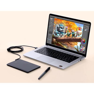 Графічний планшет Huion 4.17'x 2.6' H420X USB-C чорний (H420X) | Зображення 6