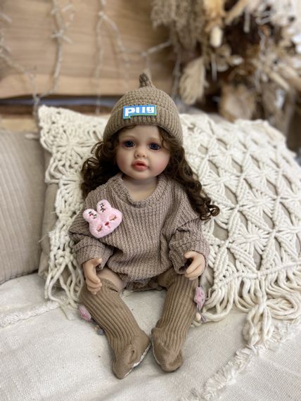 Силиконовая Коллекционная Кукла Реборн Reborn Девочка Камила Полностью Анатомическая (Виниловая Кукла) Высота 55 см | Зображення 1