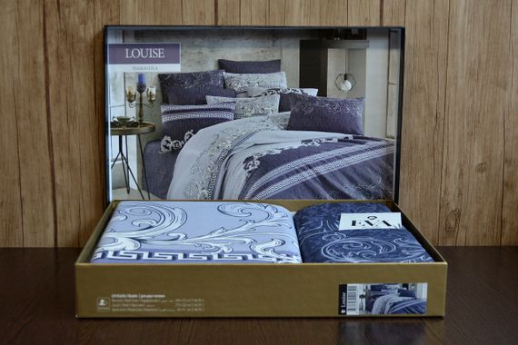 Постельное белье EVA Ranforce 160 х 220 см. Louise Indigo-Lila | Зображення 1