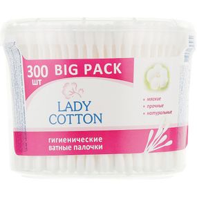Ватные палочки Lady Cotton в банке 300 шт. (4823071643930)