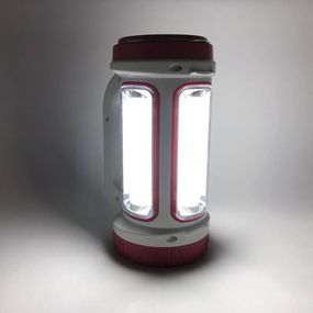 Фонарь кемпинговый с солнечной панелью 5158-LED-COB power bank, кемпинговый фонарь-лампа. DW-852 Цвет: красный
