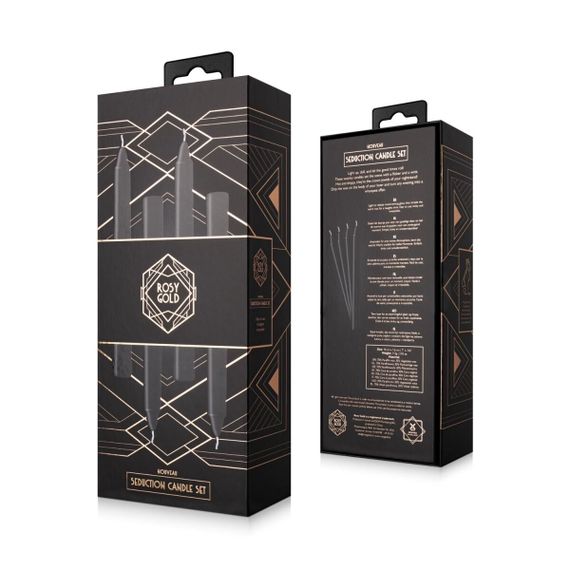 Набір свічок Rosy Gold - Seduction Candle Set - Black | Зображення 5
