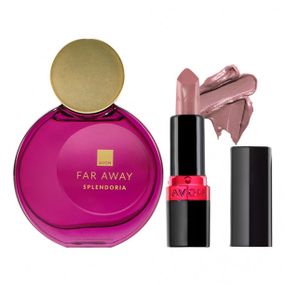 Подарочный набор Avon Far Away Splendoria | Парфюмная вода 50 мл + Губная помада Ultra «Пудровая мечта» 3,6 г