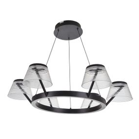 Люстра лофт подвесная LED 48W WW BK (BL-853S/4)