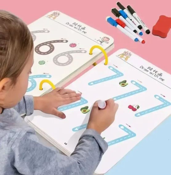 Розвиваюча книга Монтесорі Busy Book пиши-прай Stroke Line dot to dot  30 аркушів (60 завдань), від 2 років | Зображення 8