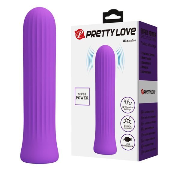 Мини-вибратор PRETTY LOVE Blanche фиолетовый, 10 х 2 см sexstyle