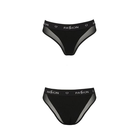 Трусики з прозорою вставкою Passion PS002 PANTIES black, size XL | Зображення 4