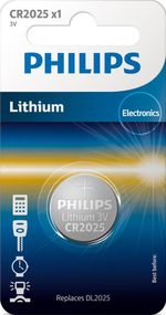 Philips Батарейка літієва CR 2025 блістер, 1 шт (CR2025/01B)
