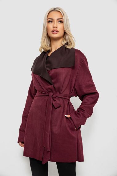Жіночий кардиган однотонний, колір сливовий, 257R001 | Зображення 2