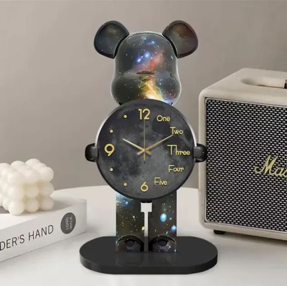 Настольные Часы Фигурка Медведь Bearbrick Космические 30 см | Зображення 1