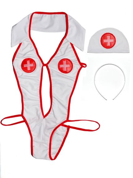 Ігровий костюм Медсестра Babydoll 42 Білий 1239 | Зображення 5