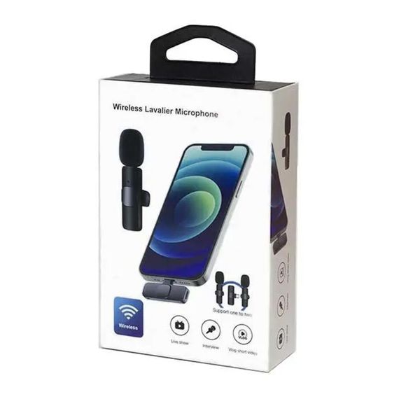 Бездротовий петличний мікрофон для телефона, з Type-C, K8 / Мікрофон петличка з прищіпкою | Зображення 9