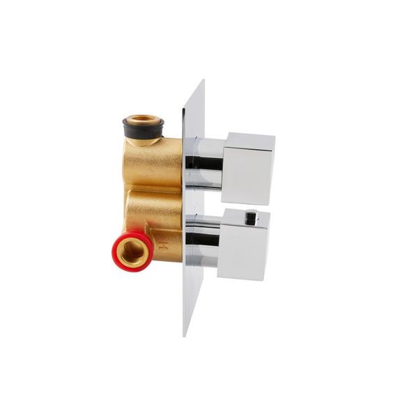 Душова система універсальна Qtap Aquarius термостатична прихованого монтажу на два споживача QTAQA65T103NGC Chrome | Зображення 3