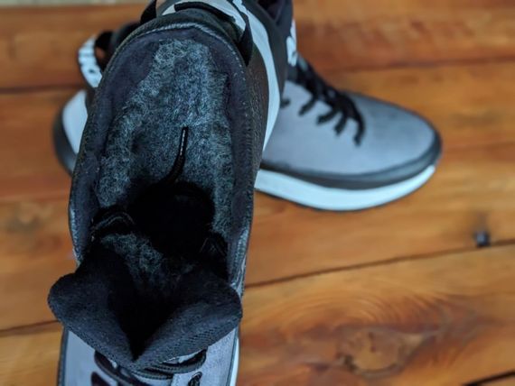 Шкіряні зимові кросівки  Nike колір чорний, сірий | Зображення 9
