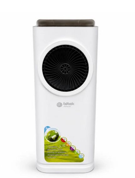 Портативний безлопатевий кондиціонер BiTEK BT-5500 вентилятор зволоження повітря на пульті дистанційного керування 4000 Вт Білий