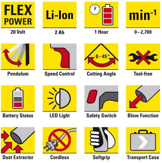 Лобзик електричний акумуляторний Trotec PJSS 11-20V з АКБ та ЗП + кейс (4425000006) | Зображення 8