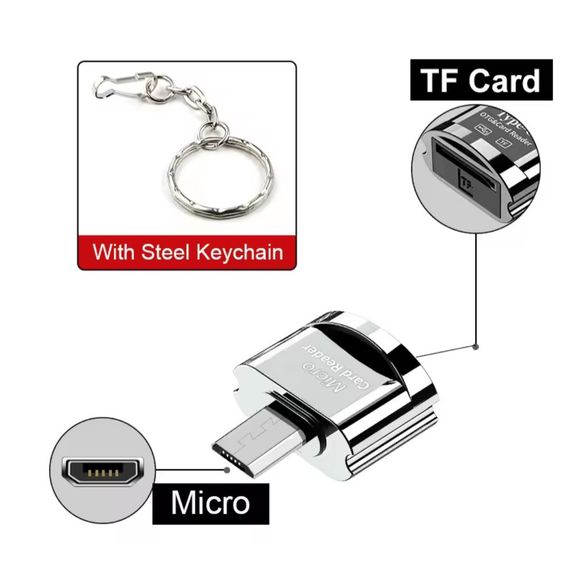 Кардридер з Micro USB на Micro-SD, TF, високошвидкісний | Зображення 2