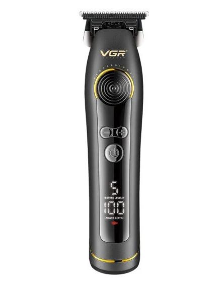 Тример VGR V-299 BLACK, 5 рівнів швидкості, 4 насадки, 9000RPM, LED-дисплей, 2000 mAh (46219-V-299 BLACK_1015) | Зображення 3