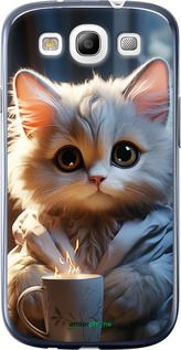 Чохол на Samsung Galaxy S3 Duos I9300i Білий кіт "5646t-50-2448"