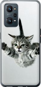 Чехол на Realme GT Neo 2 Летящий котёнок "2322u-2489-17620"