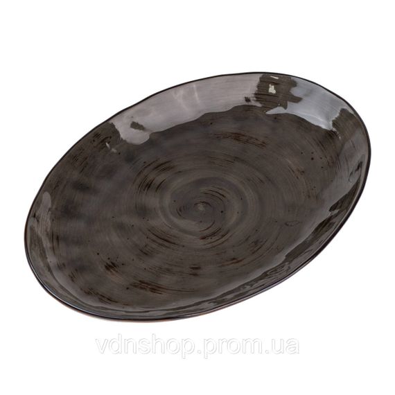 Тарілка порцелянова плоска овальна 35 х 23.5 см сервірувальне блюдо для нарізки Lugi HP23392 | Зображення 1