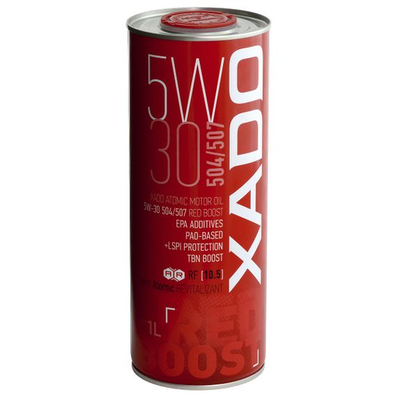 Синтетична олива XADO Atomic Oil 5W-30 504/507 RED BOOST жерстяна банка 1 л