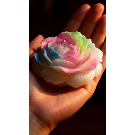 Свеча люминесцентная пион GlowKink низкотемпературная, разноцветная, L sexstyle | Зображення 2