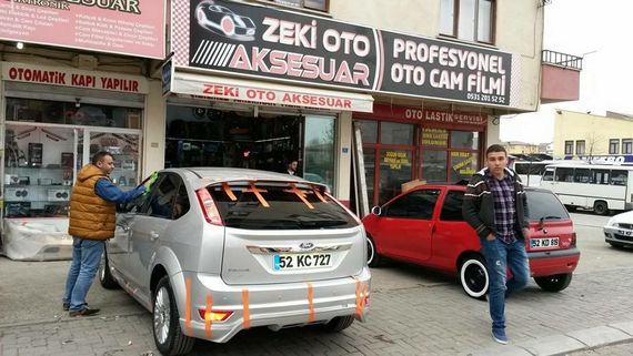 Накладка на задній бампер HB (під фарбування) для Ford Focus II 2005-2008 рр | Зображення 1