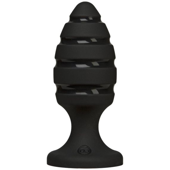 Анальний плаг зі спіральним каналом Doc Johnson Platinum Premium Silicone — The Blast — Black Sex Aura