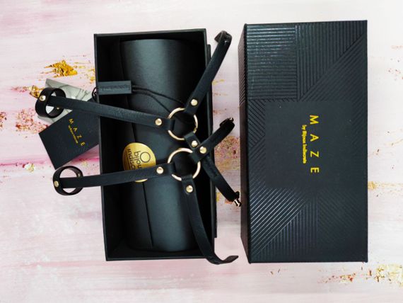 Браслети на зап'ястя та палець MAZE Bijoux Indiscrets чорні, OS | Зображення 6
