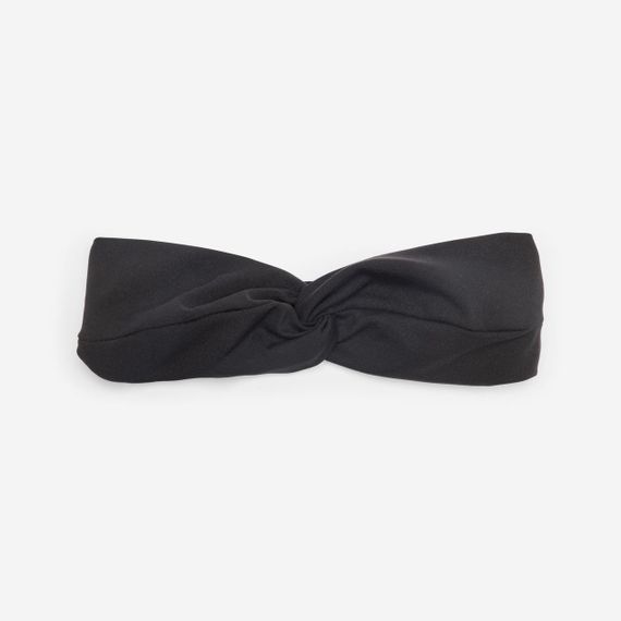 Пов'язка на голову жіноча для фітнесу чорна - One Size