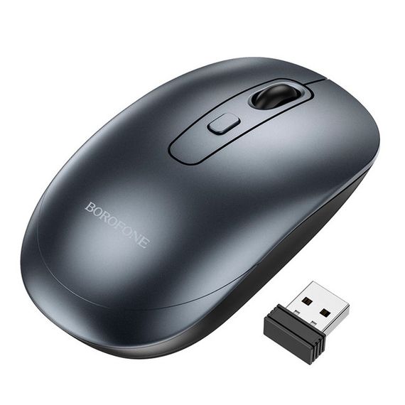 Мышь беспроводная BOROFONE BG13.1600DPI,Gray,2.4GHZ,Box