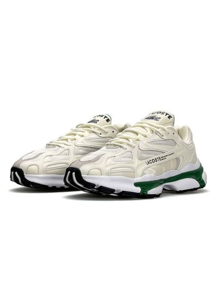 Мужские кроссовки Lacoste L003 2K24 Beige White Gree (текстиль) A3927 | Зображення 2