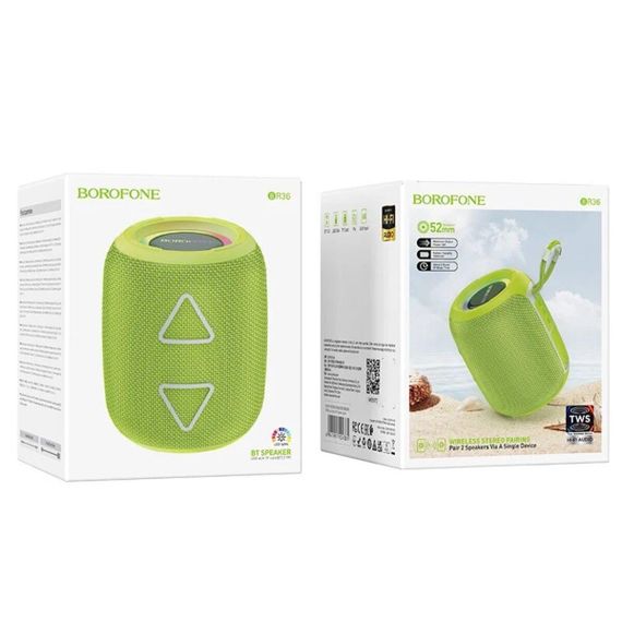 Портативна колонка BOROFONE BR36 Lucy sports BT speaker Green | Зображення 3