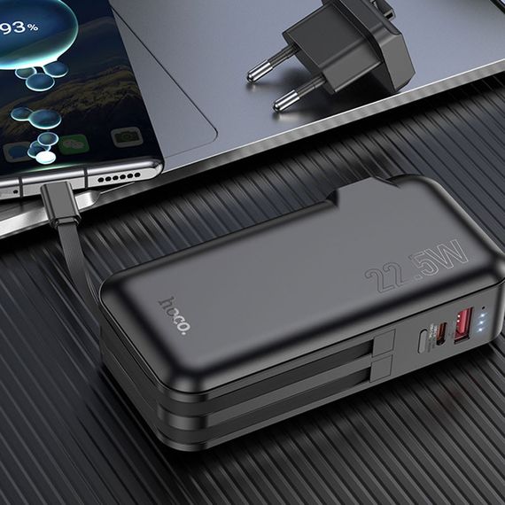 Портативний ЗП Power Bank Hoco J126 Travel 22.5W+PD20W 10000 mAh Black | Зображення 4