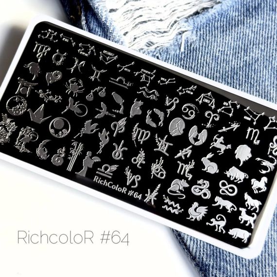 Пластина 064 для стемпинга RichColor (12х6см)