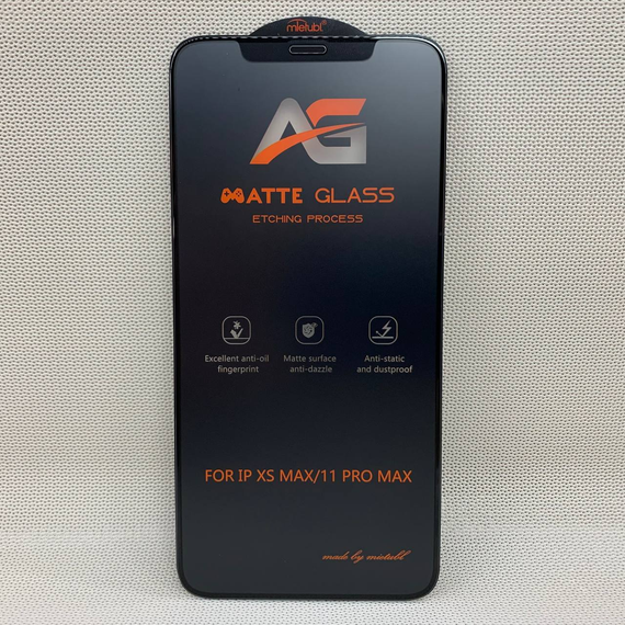 Захисне скло 5D Full Glue для Iphone 11 Pro Max | Mietubl Matte | Чорне, повне покриття, 9H