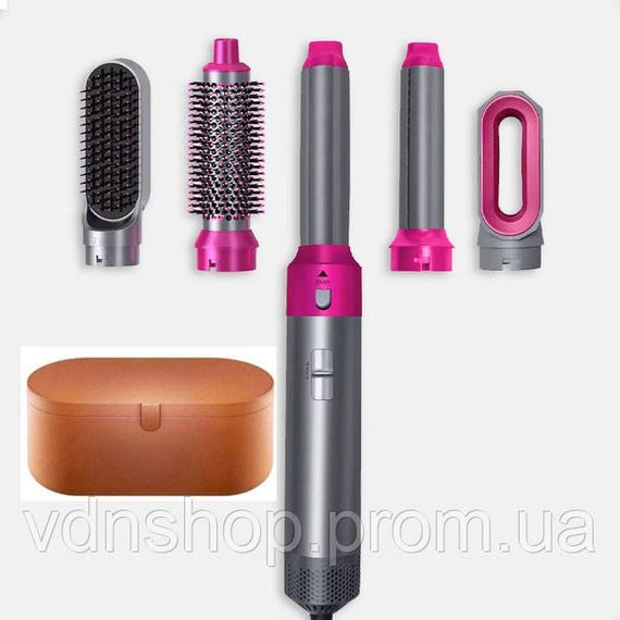 Багатофункціональний стайлер для волосся 5 в 1 + Кейс, Фен гребінець для укладання волосся BR-72 | Зображення 6