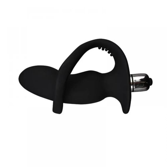 Анальная пробка с вибропулей и эрекционным кольцом Chisa GK power, черная sexstyle | Зображення 4