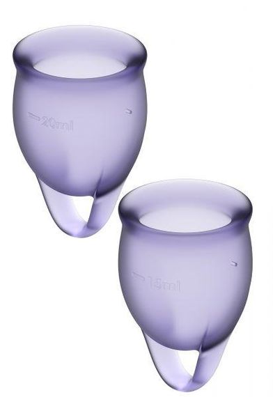 Набір багаторазових менструальних чаш Satisfyer Feel Confident, медичний силікон, 15 мл та 20 мл sexstyle