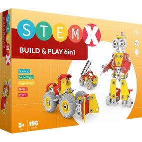 Конструктор Stem с болтами Build&amp;Play 6 в 1 на 196 деталей (3858894673285)