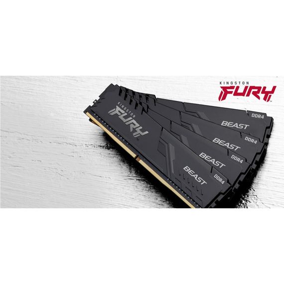Модуль пам'яті для комп'ютера DDR4 16GB 3200 MHz Beast Black Kingston Fury (ex.HyperX) (KF432C16BB/16) | Зображення 3