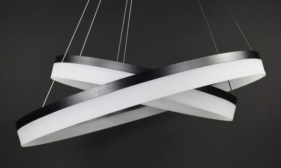 Люстра світлодіодна підвісна LED світильник для квартири на стелю лед 27852 Чорний 35-150х80х80 см. | Зображення 6