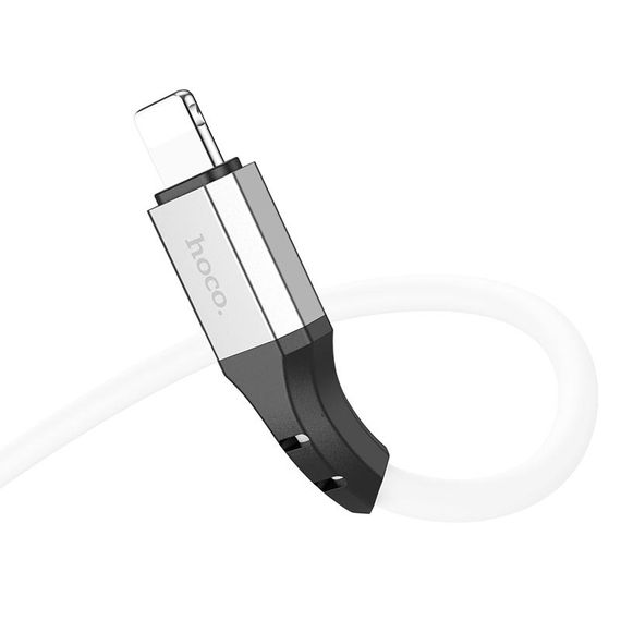 Кабель Hoco X86, Lightning-USB, 2.4A, длина 1м, White | Зображення 2