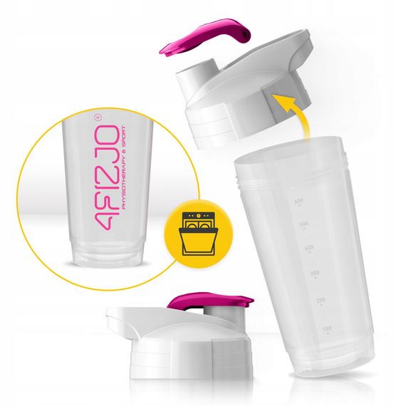 Шейкер спортивний 4FIZJO Ultra 700 мл White/Pink (P-5905973407069) | Зображення 3